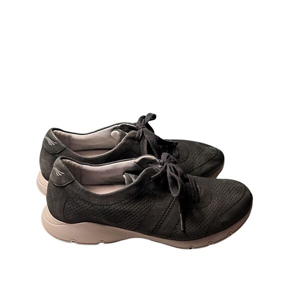 Dansko Black Alissa Milled Nobuck Athletic Runners Sneakers Women size 39 - Picture 2 of 6